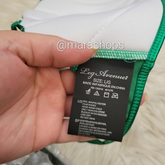 Leg Avenue Mermaid Green Shell Bra Top - Picture 6 of 6